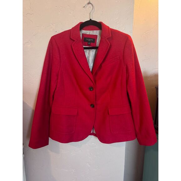 Talbots Red Wool Two Button Blazer Coat 10P Petite - Picture 2 of 8